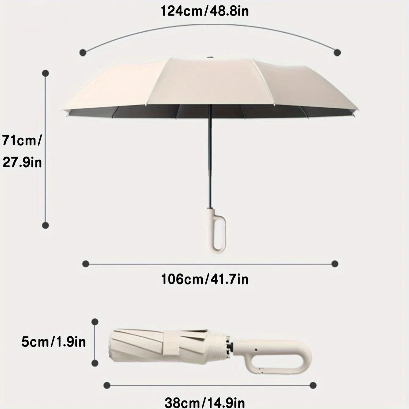 20 عظام مقاومة للرياح قوية 105 - مراجعة Golf Umbrella Large وسعره
